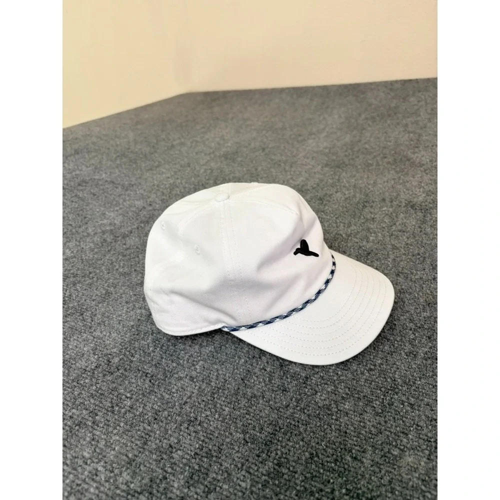 Birddogs Rope Hat Mens White Hummingbird Logo Snapback Golf Baseball Cap OS